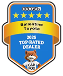 Ballentine Toyota is Carfax 2025 Top-Rated Dealer