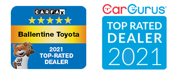 Ballentine Toyota is Carfax 2021 Top-Rated Dealer and CarGurus Top Rated Dealer of 2021
