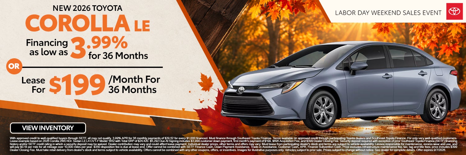 New 2026 Toyota Corolla LE