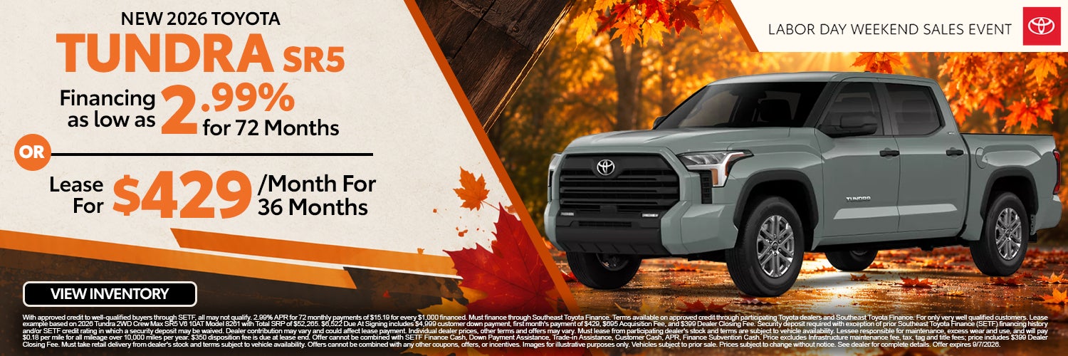 New 2026 Toyota Tundra SR5