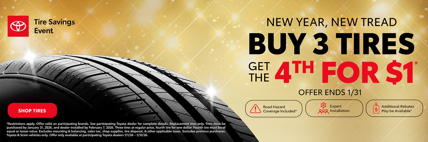 Buy 3 Tires, Get the 4th for $1